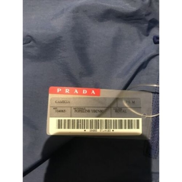 NWT PRADA short sleeve sporty shirt mesh back panel zipped seam 3/4 zipper sz M - Picture 8 of 10